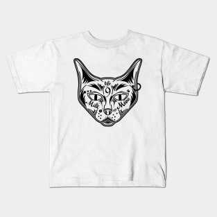 Tattoo Cat Kids T-Shirt
